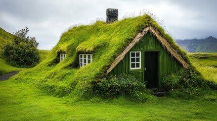 Obraz premium Iceland, with its Viking history, stunning landscapes, love for literature, and sustainable approach to living.