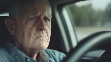 Dementia symptoms leading to a senior becoming disoriented while driving. Featuring confusion and anxiety