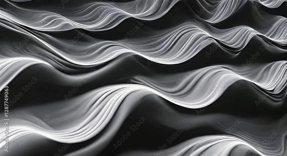 Poster abstract gray waves seamless loop background