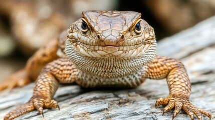 Lizard on Log, Closeup, Wildlife, Nature