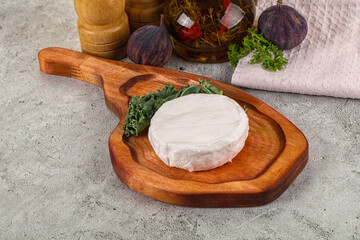 Gourmet round creamy Camembert cheese