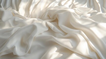 Soft White Fabric Draped in Sunlight