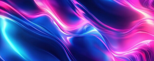 Fototapeta premium Abstract Background with Neon Organic Spectrum Effects Concept. Colorful Abstract Waves with Smooth Flowing Light Patterns