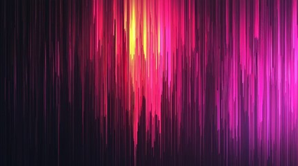 Abstract Background with Neon Organic Spectrum Effects Concept. Vibrant Abstract Vertical Lines in Gradient of Pink and Yellow Hues