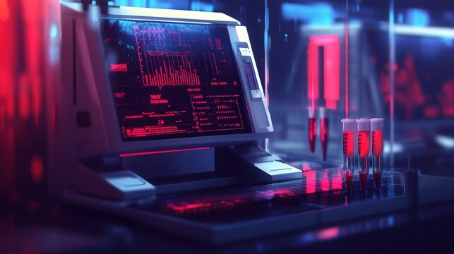 digital lab tester for analyzing blood samples. Describe how it delivers fast and accurate results for a wide range of tests