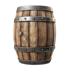 Obraz premium Rustic Wooden Barrel – Vintage Storage & Decor Element