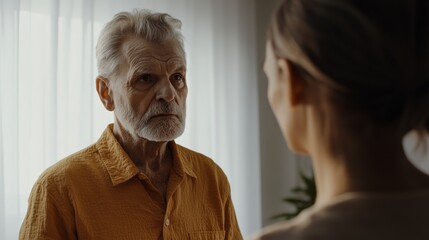 Dementia symptoms leading to difficulty with identifying familiar faces. Featuring memory loss and confusion