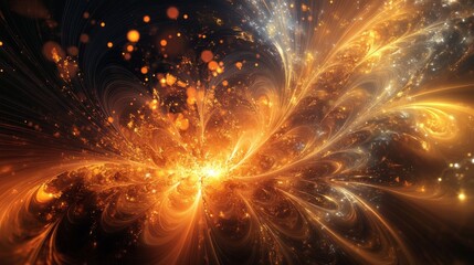 Dynamic data flow visualization, prismatic light paths, interconnected node systems, floating particle networks, celestial dark backdrop, volumetric lighting effects, high-end digital artwork, motion