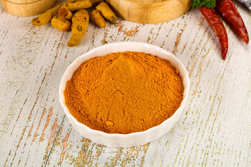 Tumeric curcuma powder for culinary
