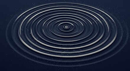 Obraz premium Water ripples in dark water background