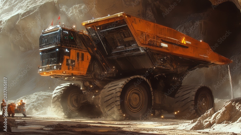Poster robot designed to reduce human intervention in mining operations, handling dangerous extraction proc