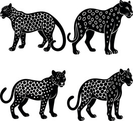 Jaguar Silhouette Vector Icon Ideal for Nature & Conservation Projects.