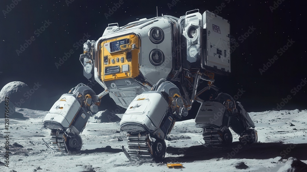 Poster robot that assists in space-based construction, handling materials and building structures on the mo