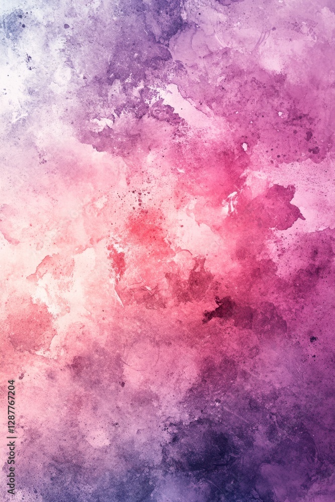 Poster artistic blend of purple pink and white watercolor texture creating a vibrant and dreamy background 