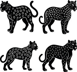 Creative Jaguar Silhouette Vector Simple & Aesthetic Design.