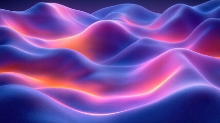 Obraz premium Abstract glowing wavy landscape