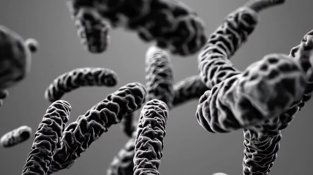 Medical 3D Animation of Gut Microbiota