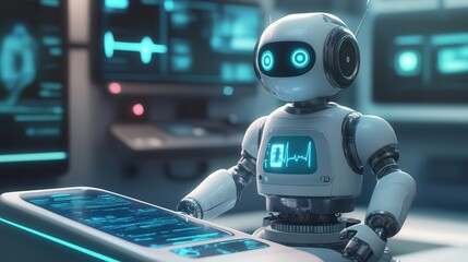 robot used for remote medical consultations, providing diagnostics and prescriptions through telemedicine platforms.