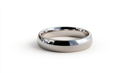 Silver ring, studio shot, white background