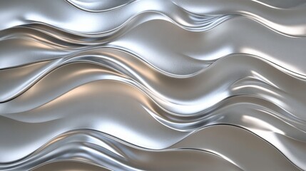 Obraz premium abstract silver wave shapes with soft gradient background