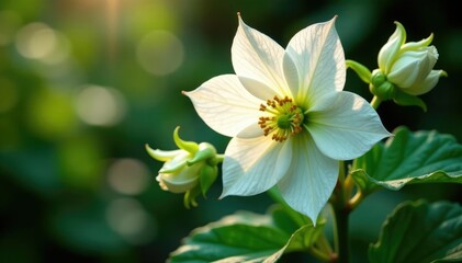 Mahogany Snow Hellebore blooms in a shaded corner, shade garden, christmas flower