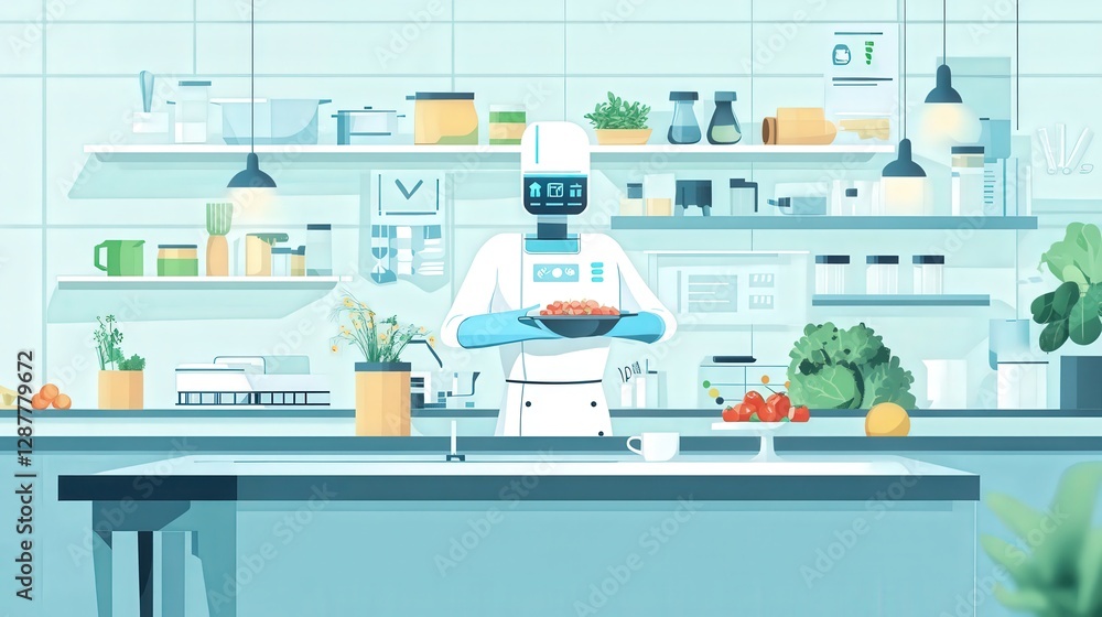 Aufkleber ai-driven cooking assistant that generates recipes based on available ingredients, nutritional requi
