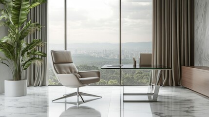 Modern Office with City View