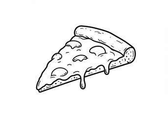 Delicious Pizza Slice Melts Beautifully. AI Generated