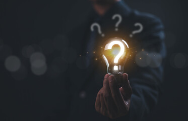 Exclamation mark or also known as question mark has a background image can be designed in many...