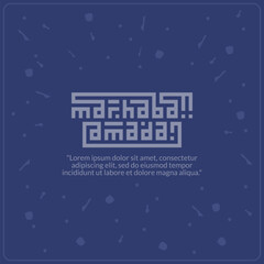 Fototapeta premium Flat design ramadan greetings with kufic writing style 2025