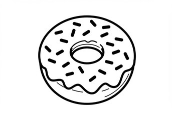 Deliciously simple glazed donut graphic design. AI Generated