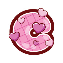 Obraz premium Valentine Alphabet