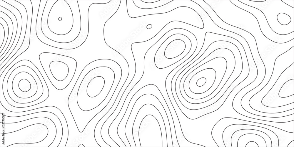 Aufkleber abstract background with topographic map white background. stylized height of the topographic map co