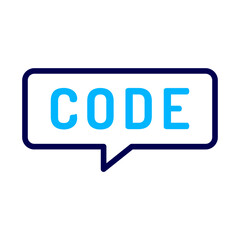 Code Chat Outline Color icon