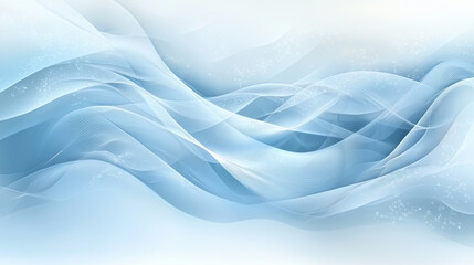 Fototapeta premium Abstract Blue Waves and Light Particles Background for Design Projects and Presentations