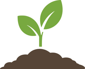 Sprout vector icons set. Sprout symbol in simple black, flat and gradient styles. Seedling icon isolated.