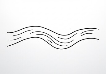 Serene flowing lines create calming minimalist art. AI Generated