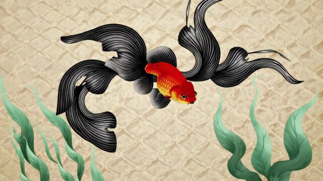 Japanese Washi-Inspired Goldfish Design: A Timeless Fusion of Tradition and Art