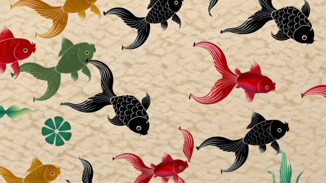 Japanese Washi-Inspired Goldfish Design: A Timeless Fusion of Tradition and Art