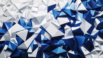 Abstract Blue and White Geometric Background