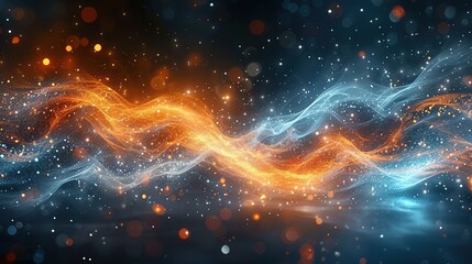 A vibrant burst of light and color streaks across the cosmos, planets and asteroids whizzing by in a breathtaking display of celestial motion. Cosmic Speed