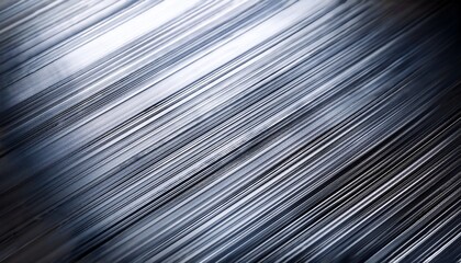 Ultra-close-up of a brushed aluminum surface, capturing soft reflections of ambient light, highlighting its sleek texture and subtle metallic shine.