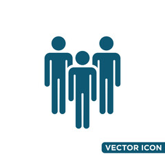 Simple People Icon Design Template 