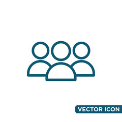 Simple People Icon Design Template 