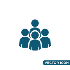 Simple People Icon Design Template 