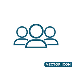 Simple People Icon Design Template 