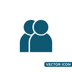 Simple People Icon Design Template 