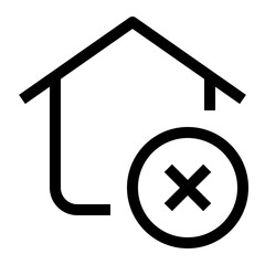 smart home thin icon