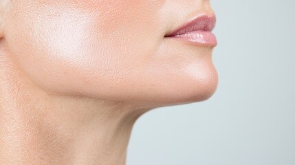 Obraz premium Woman's Profile, Healthy Skin, Studio Shot, Beauty, Close-up
