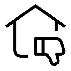 smart home thin icon